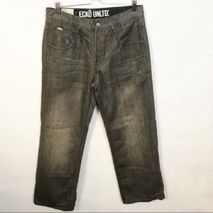 Ecko Unltd l Men’s Relax Fit Faded Jeans
